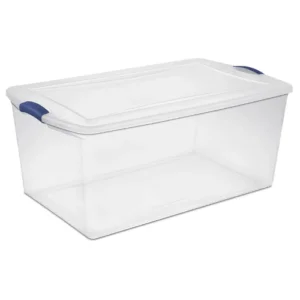 105 Qt. Latch Box Plastic Storage Bin Tote Organizing Container With Durable Lid